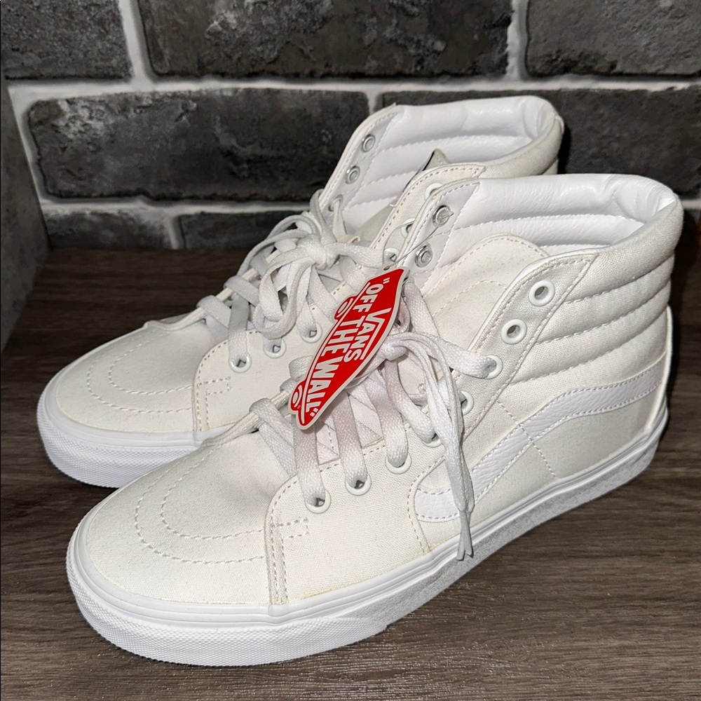 VANS Canvas Sk8-Hi True White Shoes Women’s size 8.5